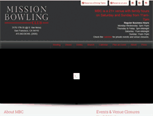 Tablet Screenshot of missionbowlingclub.com
